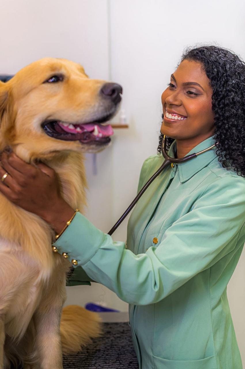 Veterinário cuidando de um pet na Prolife Alto Lage